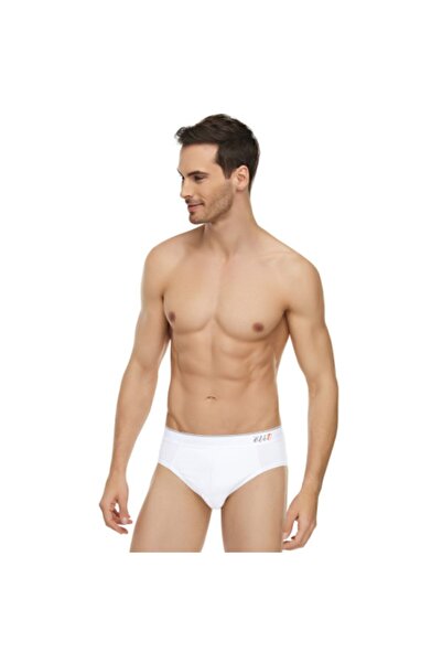 Zulu Ticaret Tutku-Men's White Color 3-Piece Belted Slip Underpants