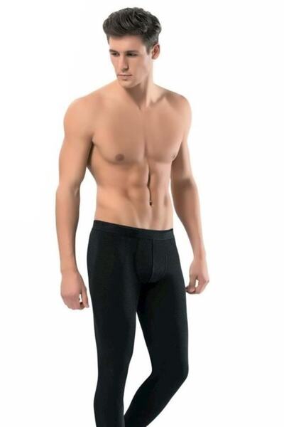 Zulu Ticaret Tutku-Men's Black Thermal Bottoms