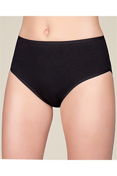 Zulu Ticaret Tutku-Women's Black 5-Pack Lycra Bato Panties Elf568T0924Ccm5