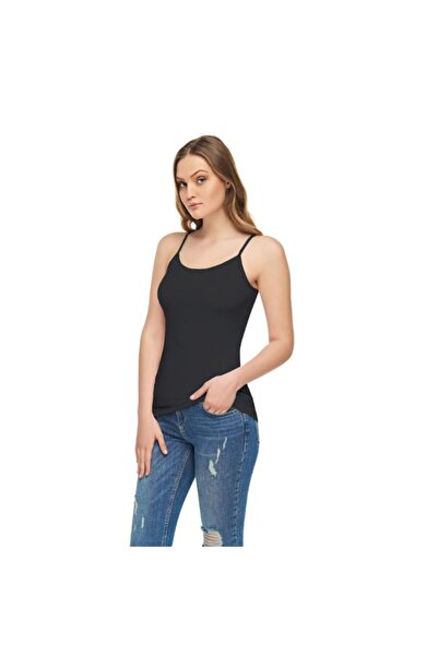 Zulu Ticaret Tutku-3 Pack Elite Thin Women's Undershirt with Rope Straps Cotton