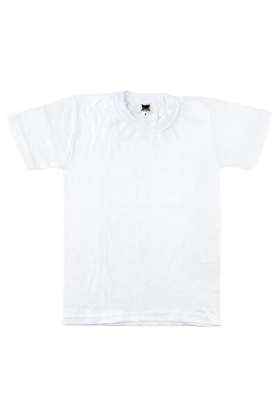 Zulu Ticaret Tutku-Boy's White 6-Pack 100% Cotton Crew Neck Undershirt