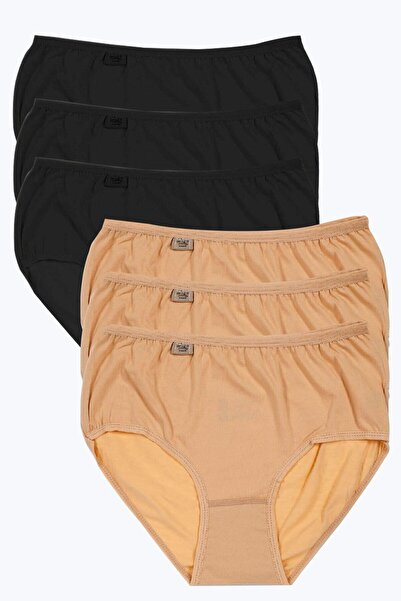 Zulu Ticaret Tutku-Women's 5-Piece Mixed Color Cotton Lycra High Waist Bato P...