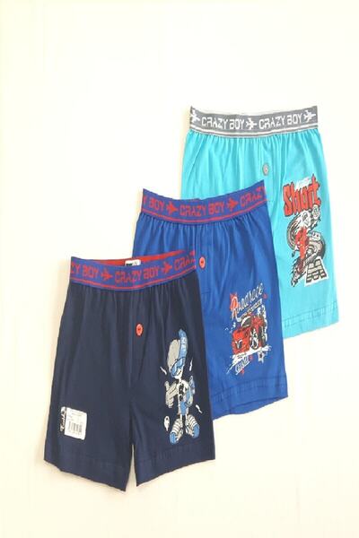 Zulu Ticaret Tutku-Erkek Çocuk 3 Piece Boxer New Season