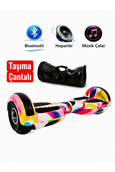 RYDER STAR RS-S5 Rainbow Elektrikli Kaykay Hoverboard 6.5 Inch Taşıma Çantalı...