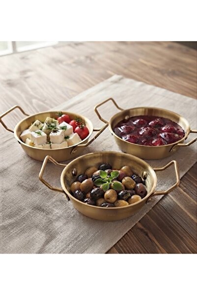 Genel Markalar 10 cm Mini Sahan / Sosluk / Sunumluk - Üçlü Set