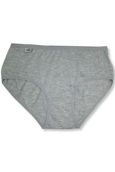 Zulu Ticaret Tutku-Women's Gray 4-Pack Lycra Bato Panties Elf568T0924Ccm4