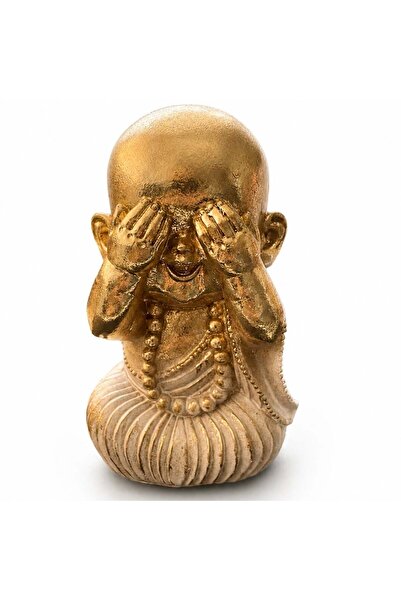 PUFO Statuie Feng Shui Nu Văd Niciunul, figurină decorativă Buddha pentru nor...