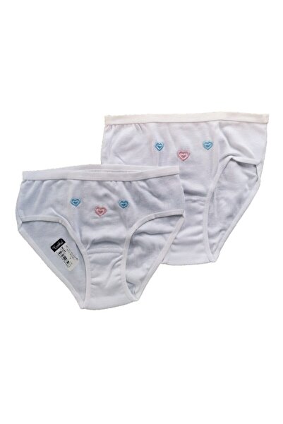 Zulu Ticaret Tutku-Girls' 2-Piece White Thin Waist Bato Panties Mrt0821B2