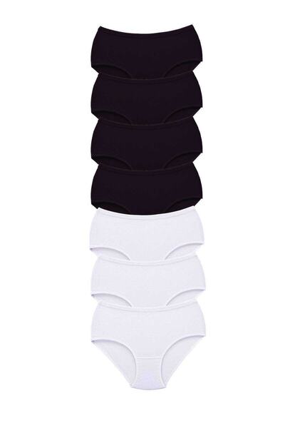 Zulu Ticaret Tutku-7 Pieces Women's High Waist Bato Thick Rubber Panties S4