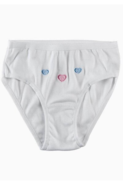 Zulu Ticaret Tutku-Girls' White 100% Cotton Panties New Season (2 Pieces Econ...