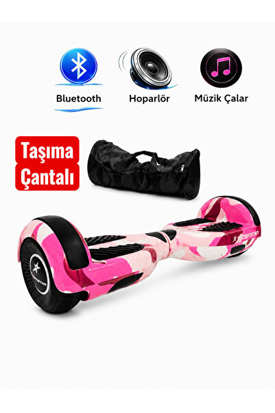 RYDER STAR Elektrikli Kaykay Hoverboard 6.5 Inch Taşıma Çantalı Bluetooth Hop...