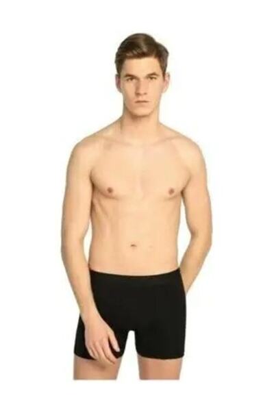 Zulu Ticaret Tutku-Men's Black Elastane Lycra Boxer 6 Pack Ter011406