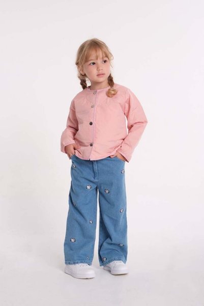 Sweet Luna Pink Quilted Jacket Set-1108