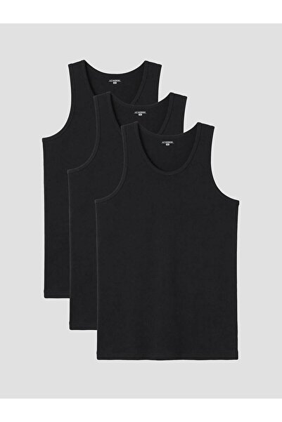 LC Waikiki U Neck Combed Cotton Men's Undershirt 3-Pack (W6)