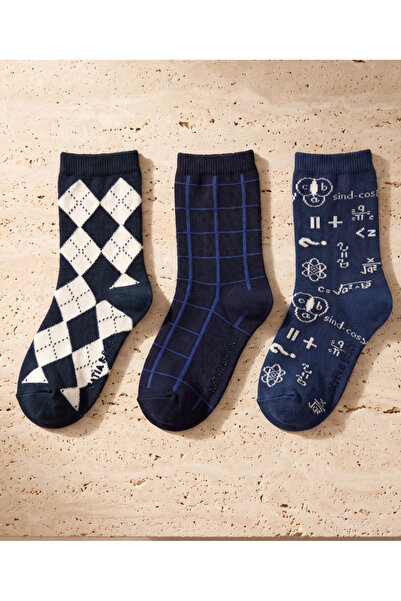 Katia&Bony Kids' 3-pack math-themed school socks