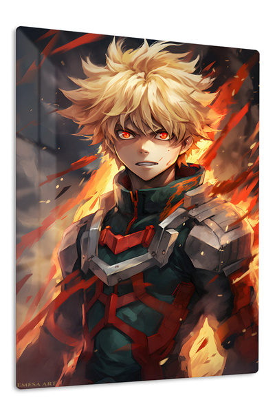 Emesa Art Katsuki Bakugo Anime Metal Wall Art