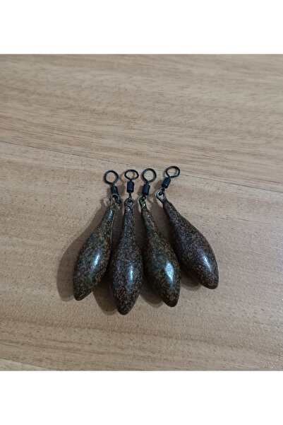 Türkaslann Profesyonel kaplamalı Surf casting olta kurşunu 40 gram 4'lü paket...