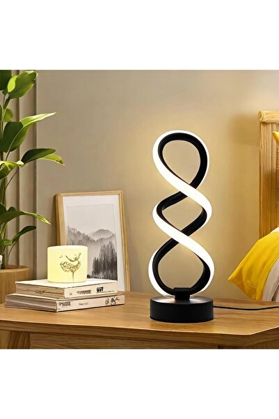 Generic 1pc LED Spiral Desk Lamp - USB-Powered Decorative Night Light for Bed...