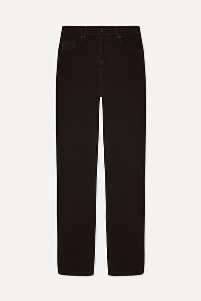 Mudo Pantaloni maro slim straight fit pentru bărbați