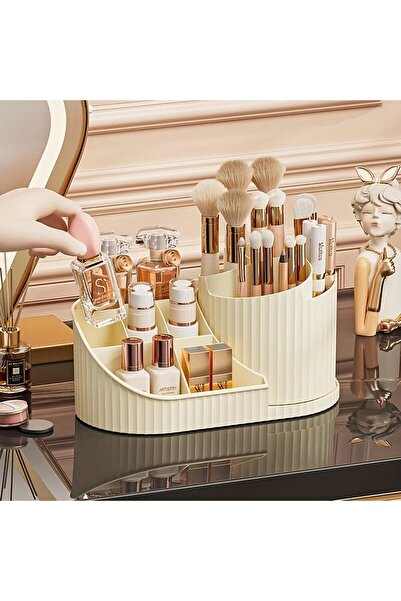 Generic 360° Rotating Makeup Organizer with Brush Holder – Add a touch of sty...