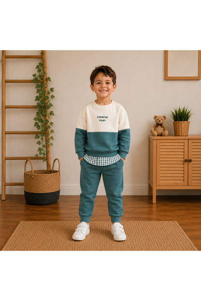 PonçiKids Erkek Çocuk Premium 2’li Eşofman Takımı | Kaliteli Kumaş, Şık Renk ...