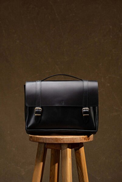 Semender Leather Goods Hakiki Deri Unisex Evrak ve Laptop Çantası Avukat El Y...