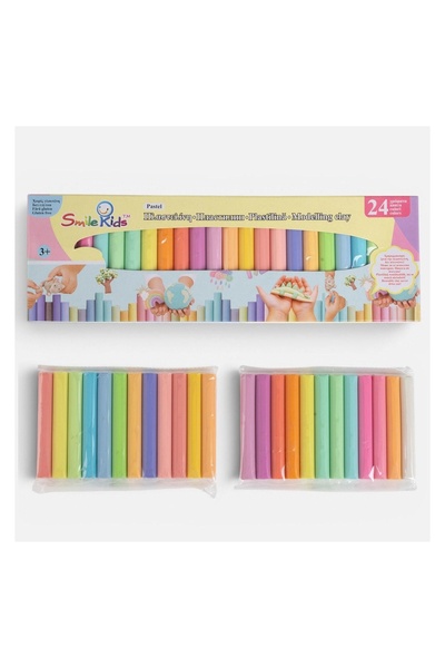 Smile Kids Set plastilină pentru copii și activități creative, 24 bucăți, 500...