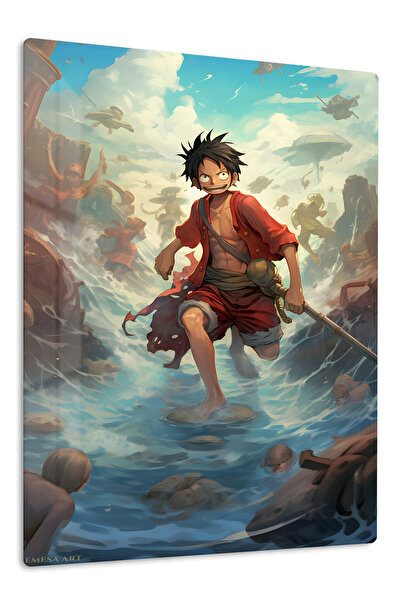 Emesa Art Monkey D. Luffy Anime Metal Wall Art