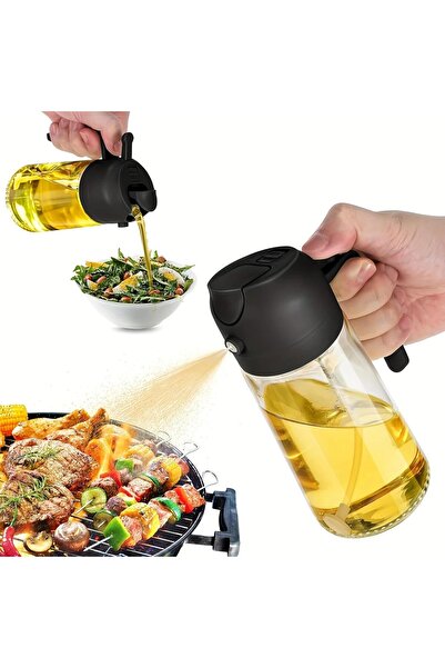 Generic Oil Sprayer For Cooking Oil Dispenser For Kitchen 2-in-1 Olive Oil Di...
