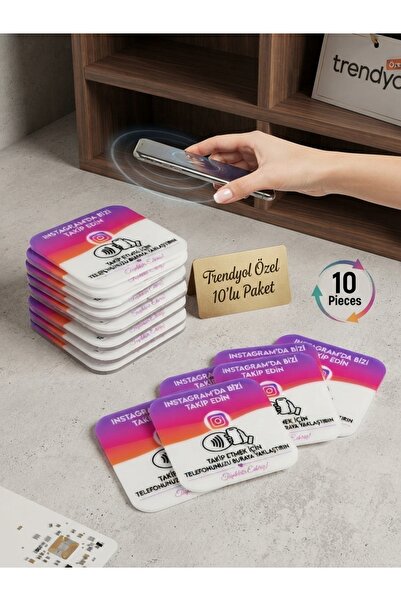 Özdağlar NFC İnstagram Takip Kartı (10 adetli set)