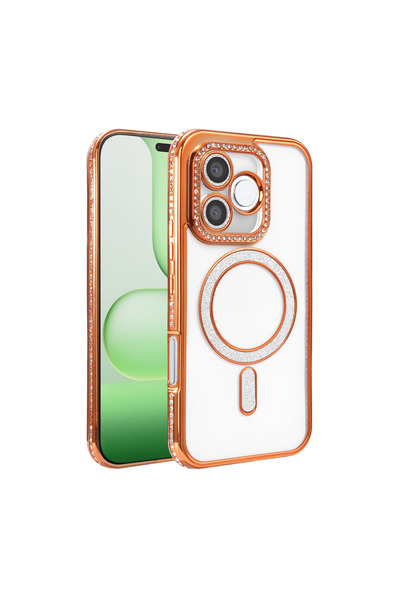 Nezih Case Huawei Honor 600 Lite Uyumlu Taşlı Magsafe Şarj Özellikli Kamera K...