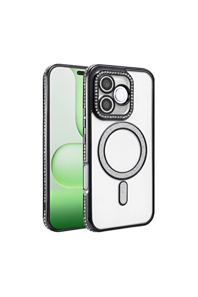 Nezih Case Huawei Honor 600 Lite Uyumlu Taşlı Magsafe Şarj Özellikli Kamera K...