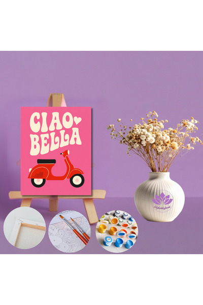 LİLYHOBBYLAND Mini Sayılarla Boyama Seti 20x25 cm-Ciao Bella
