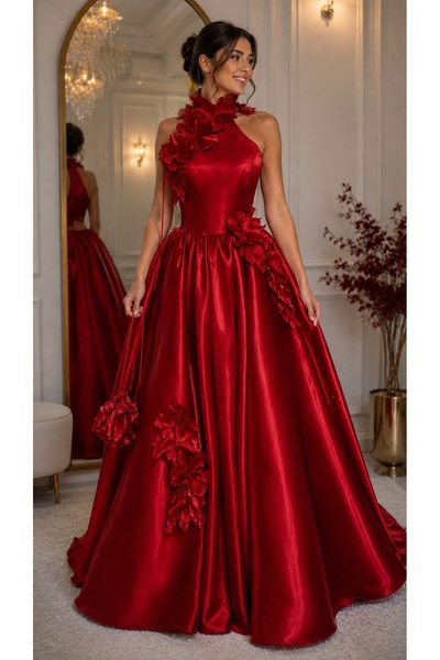 Genel Markalar Emircan Moda Orkide saten,Nişanlık , Abiye