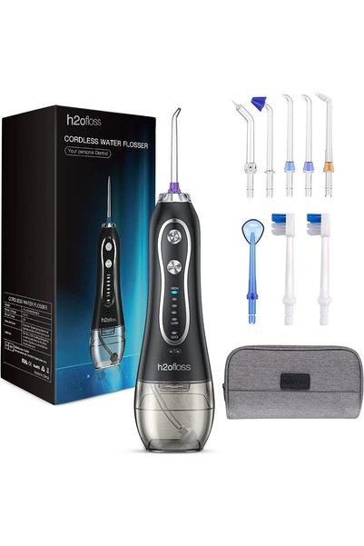 AWH Smart Clouds Rechargeable H2Ofloss Water Flosser Portable Dental Oral Irr...