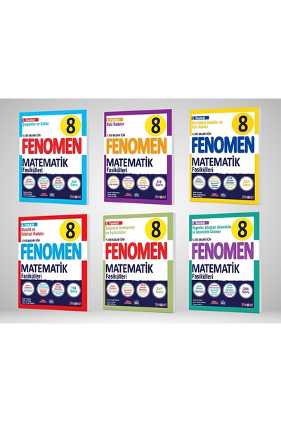 Fenomen Yayıncılık Fenomen Okul 2027 8. Sınıf Matematik Fasikül Seti 6 Kitap