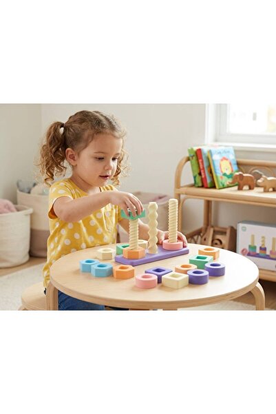 Genel Markalar PicStory Montessori Şekil Eşleştirme Kulesi – Eğitici Zeka Oyunu