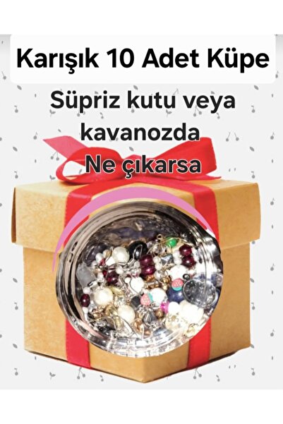 H.RoseButik Takı Kavanozu,Takı Kutusu 10 adet Bijuteri Aksesuar (Küpe) Çeşitl...