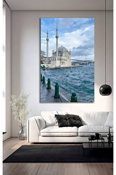 Evnora Home Decor Ortaköy Camii ve Boğaz Manzarası Dekoratif Cam Tablo | İsta...