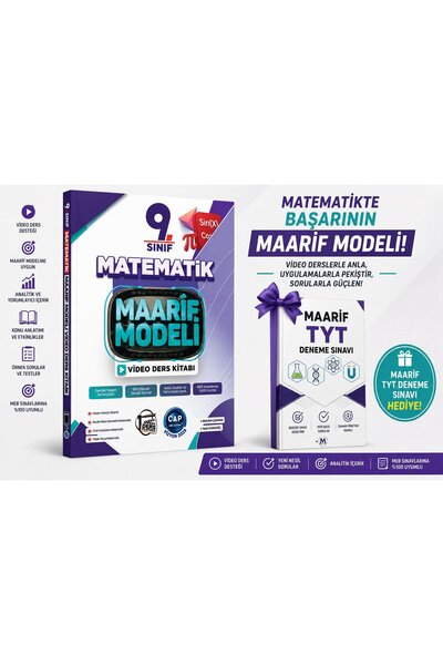 Çap Yayınları 9.SINIF MATEMATİK MAARİF VİDEO DERS KİTABI-TYT MAARİF DENEME HE...