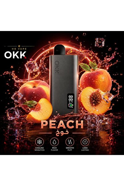 OKK سحبة اوك 35 ألف موشة نكهة خوخ بارد - 35,000 Puffs Peach