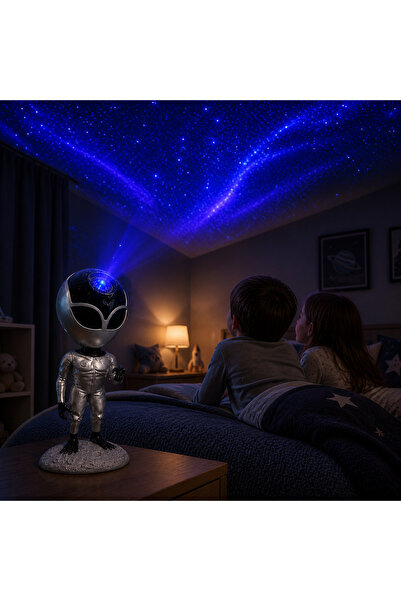 Newiba Teknoloji AlienSun Astronot Yıldız Projektörü Gece Lambası