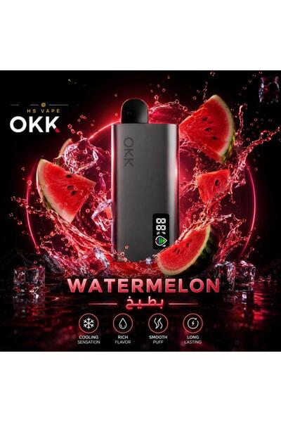 OKK سحبة اوك 35 ألف موشة نكهة بطيخ بارد - 35,000 Puffs Watermelon