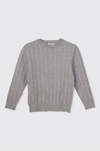 Panço Boy's Knitwear Gray Sweater