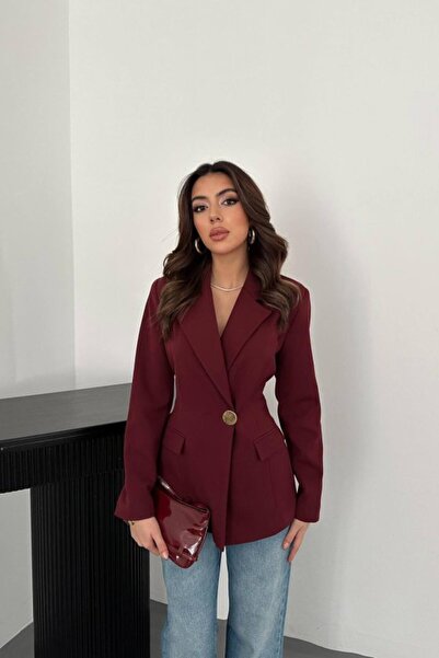 Elbee Fashion Woman Μπλεζέρ Μπεντόρο με ζώνη στη μέση