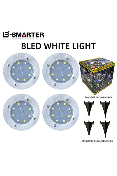 Choice 4PCS (1 Box) 8LED white light 4PCS Solar LED Floor Lamp 4LED/8LED Outd...