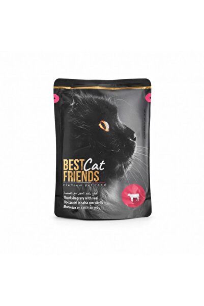 Best Cat Friends بيست كات فريند طعام قطط رطب قطع لحم العجل مع الصلصة 100 جرام