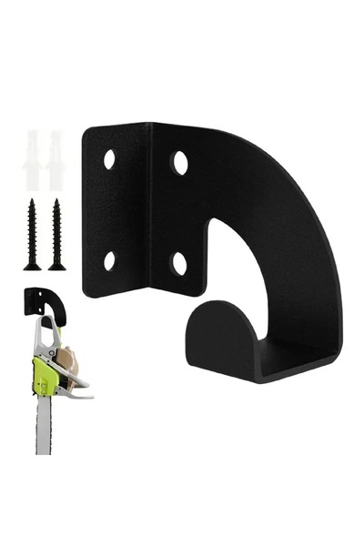 Choice Black Heavy-Duty Metal Chainsaw Wall-Mounted Hanger, Workshop Tool Sto...