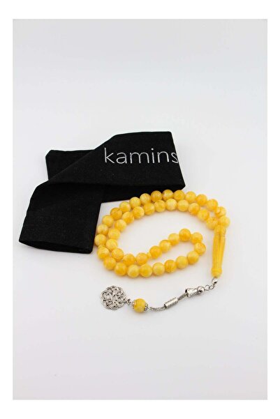 kamins collection Amber Resin / 45 Bead / Tasbih / Prayer Beads / Yellow