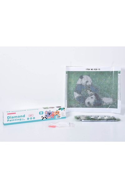 NO BRAND Goblen cu diamante model panda